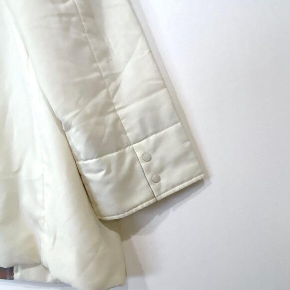 Caracroz Lightweight Trench Coat Ivory Size M - Picture 6 of 6